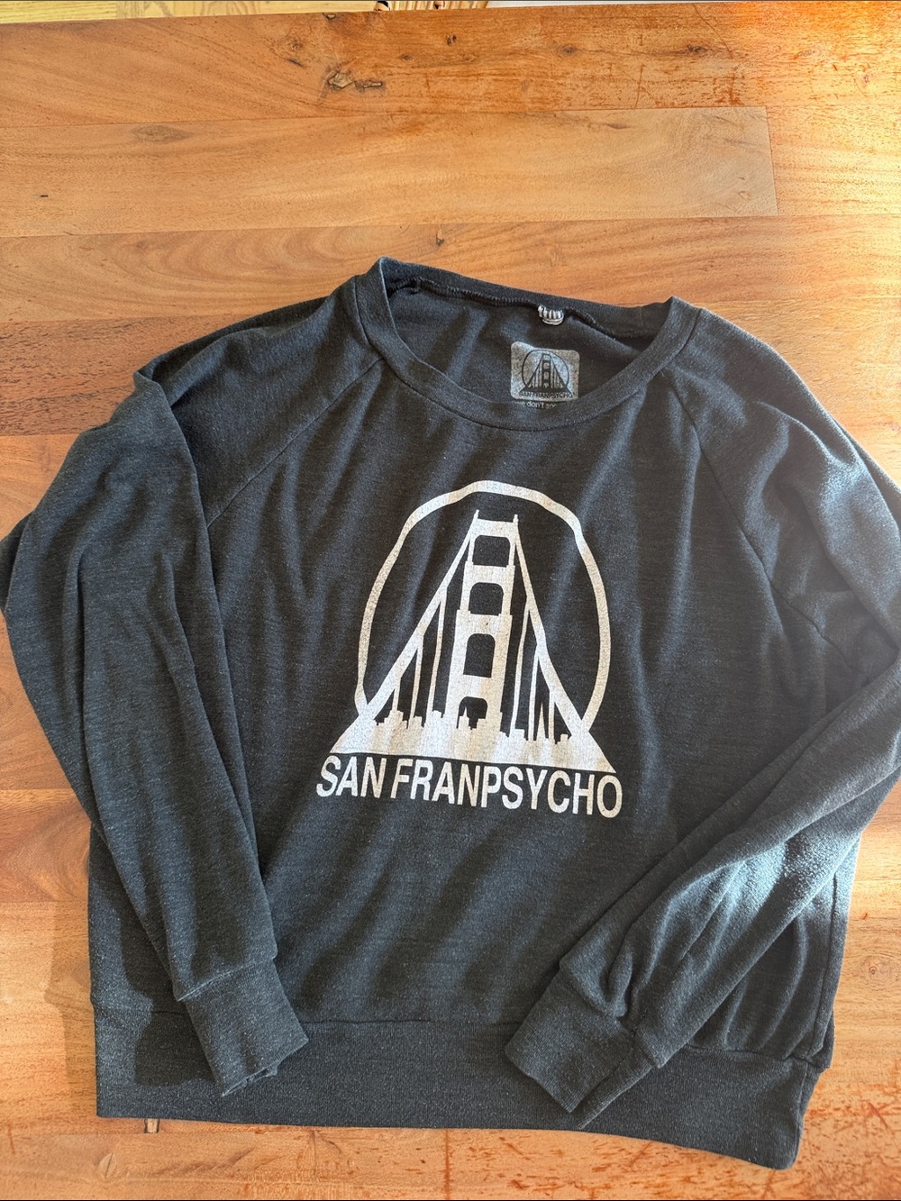 San Franpsycho Black Graphic Crewneck Sweater - women’s